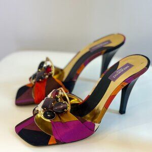 Multicolor Jeweled Emilio Pucci Heeled Sandals
